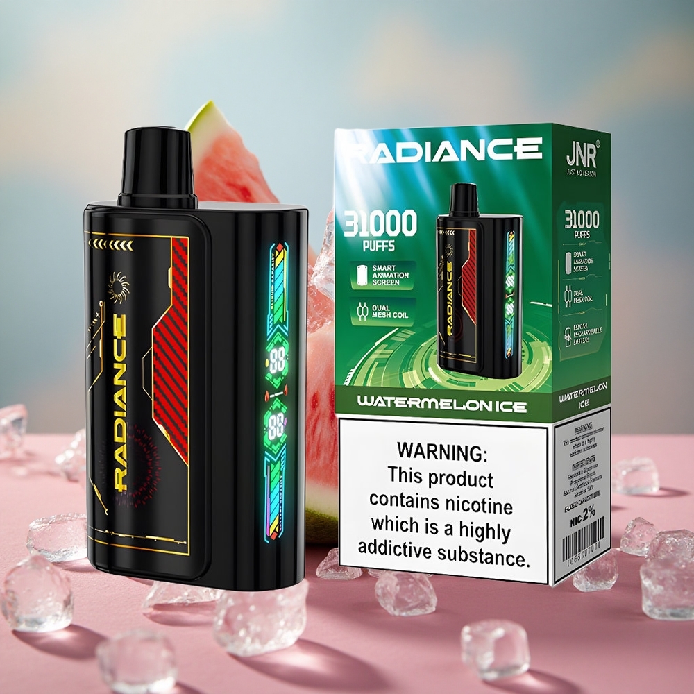 Vodní meloun Led JNR Radiance 31000 Potahů 28ml E-liquid 950 mAh Nabíjecí Baterie velkoobchod Česká Republika