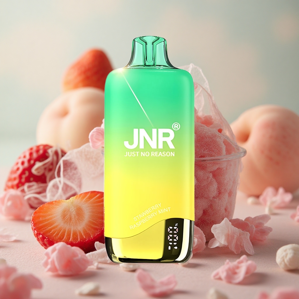 Jahoda Broskvová Máta JNR Rainbow 10500 Puffs 18ml Nádrž na E-liquid 10500 Potahů velkoobchod Česká Republika