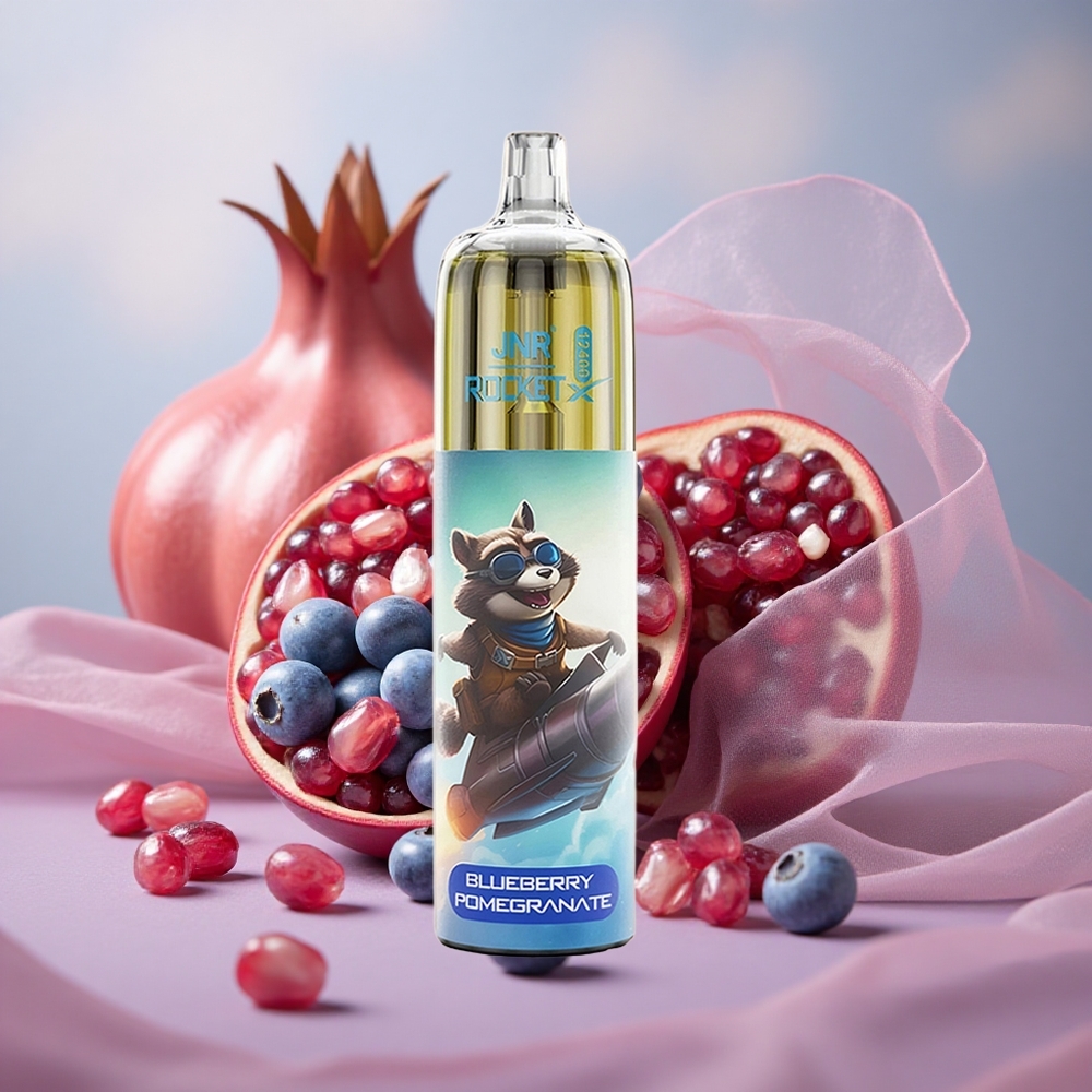 Borůvka Granátové Jablko JNR Rocket-X 12400 Puffs Jednorázová Vape Nastavitelný Průtok Vzduchu velkoobchod Česká Republika