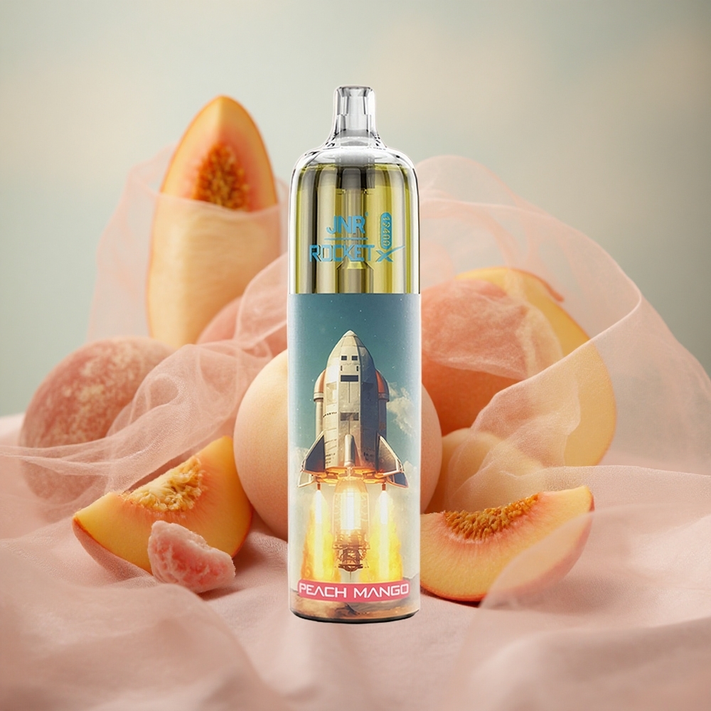 Broskev Mango JNR Rocket-X 12400 Puffs Jednorázová Vape Nastavitelný Průtok Vzduchu 850mAh Kapacita Baterie velkoobchod Česká Republika