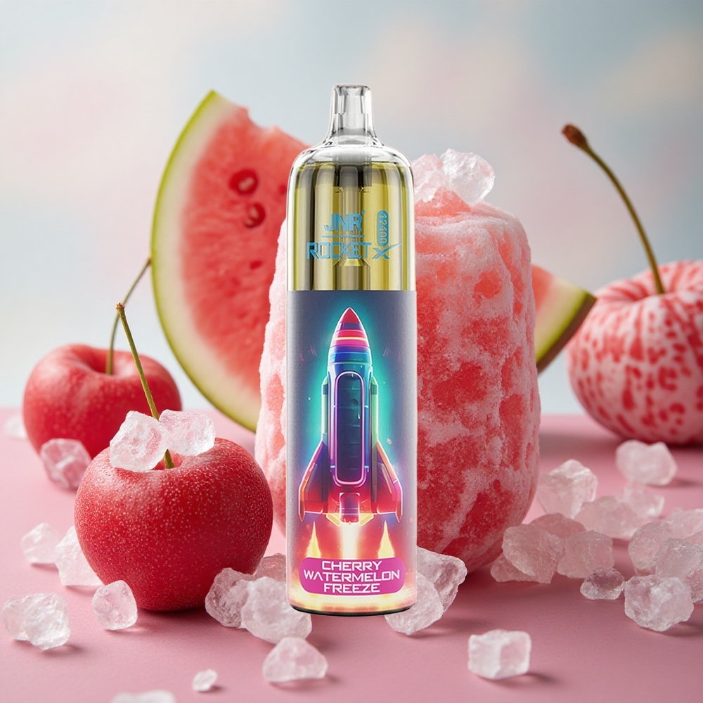 Třešně Meloun Mraz JNR Rocket-X 12400 Puffs Jednorázová Vape, 850mAh Kapacita Baterie, velkoobchod Česká Republika