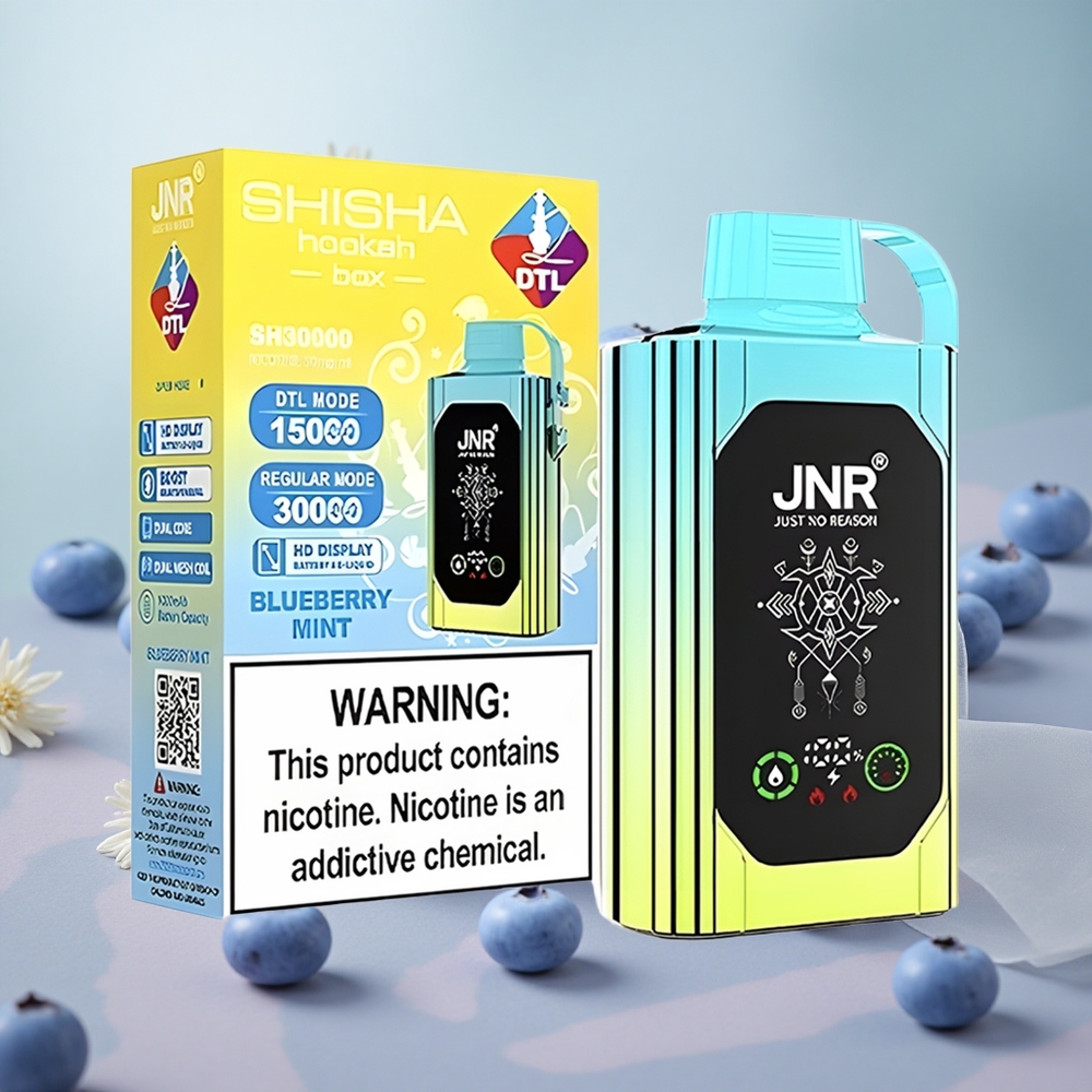 Borůvka Máta JNR Shisha Hookah Box 20500 Puffs HD Display 25ml velkoobchod Česká Republika
