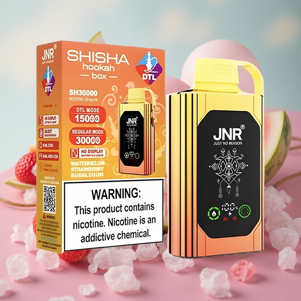 Meloun Jahoda Bubblegum JNR Shisha Hookah Box 20500 Puffs HD Displej 25ml velkoobchod Česká Republika
