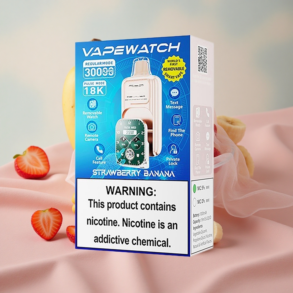 jahoda banán JNR VapeWatch 30000 Puffs 1000mAh baterie 19mL náplň velkoobchod Česká Republika