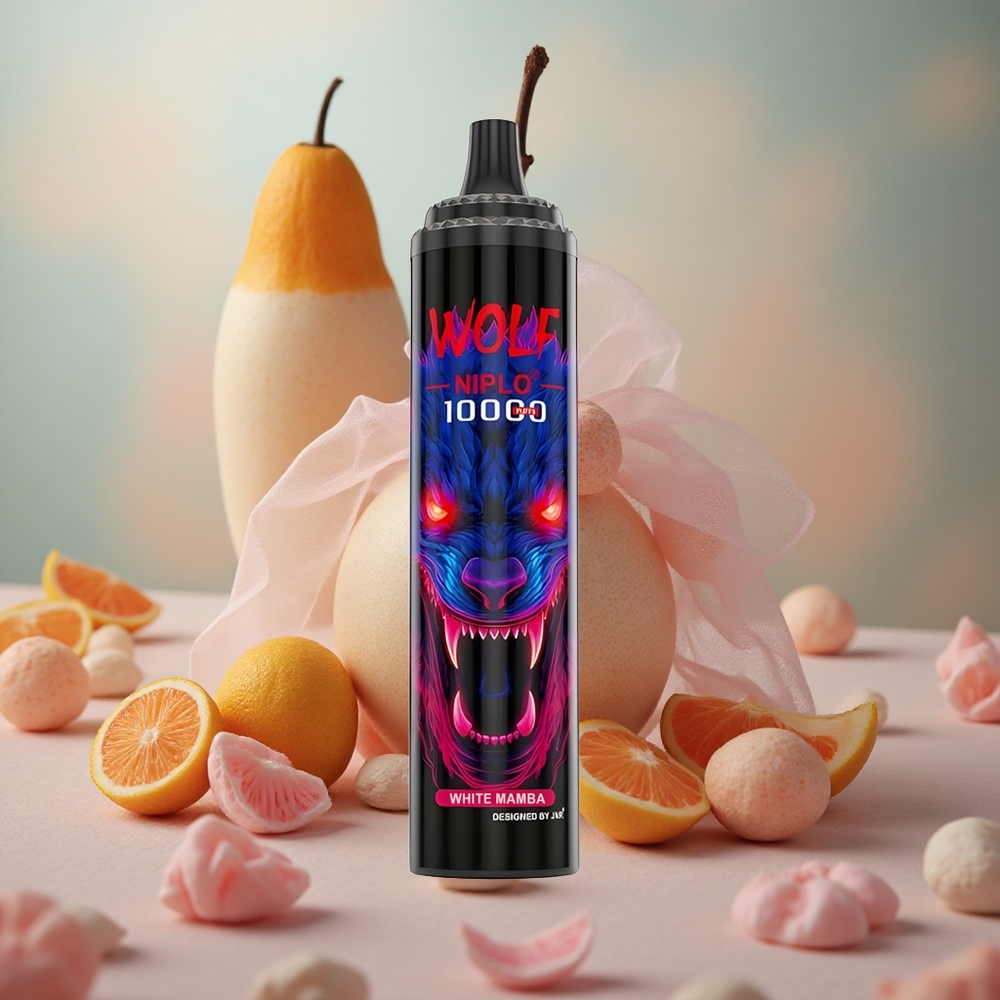 Bílá Mamba JNR Wolf Niplo 10000 Puffs 20ml 0%,2%,5% Nikotinu velkoobchod Česká Republika