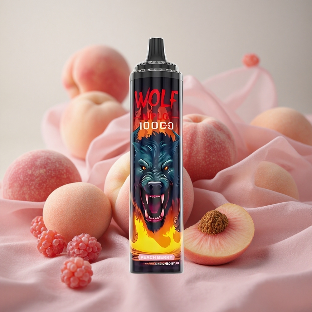 Broskvovo-Bobulová JNR Wolf Niplo 10000 Puffs 1.0 Ohm Mesh Coil 20ml velkoobchod Česká Republika