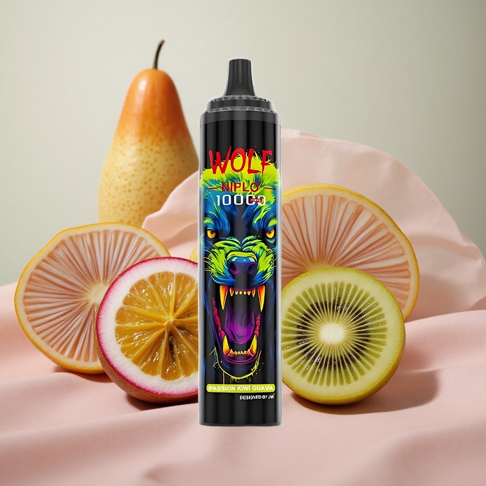 Pašionkové Kiwi Guava JNR Wolf Niplo 10000 Puffs Mřížková Cívka 1.0 Ohm velkoobchod Česká Republika