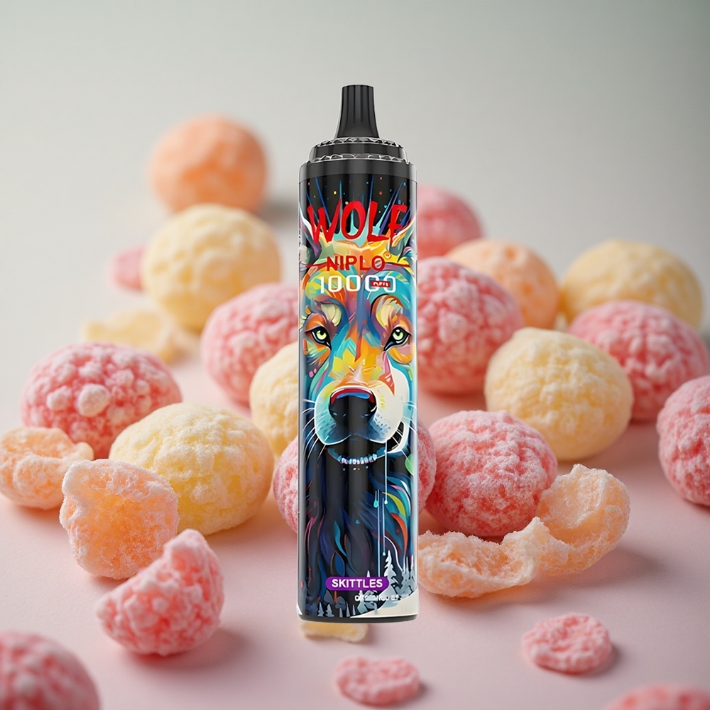Skittles duha JNR Wolf Niplo 10000 Puffs 20ml kapacita náplně 0%,2%,5% Nikotinu velkoobchod Česká Republika