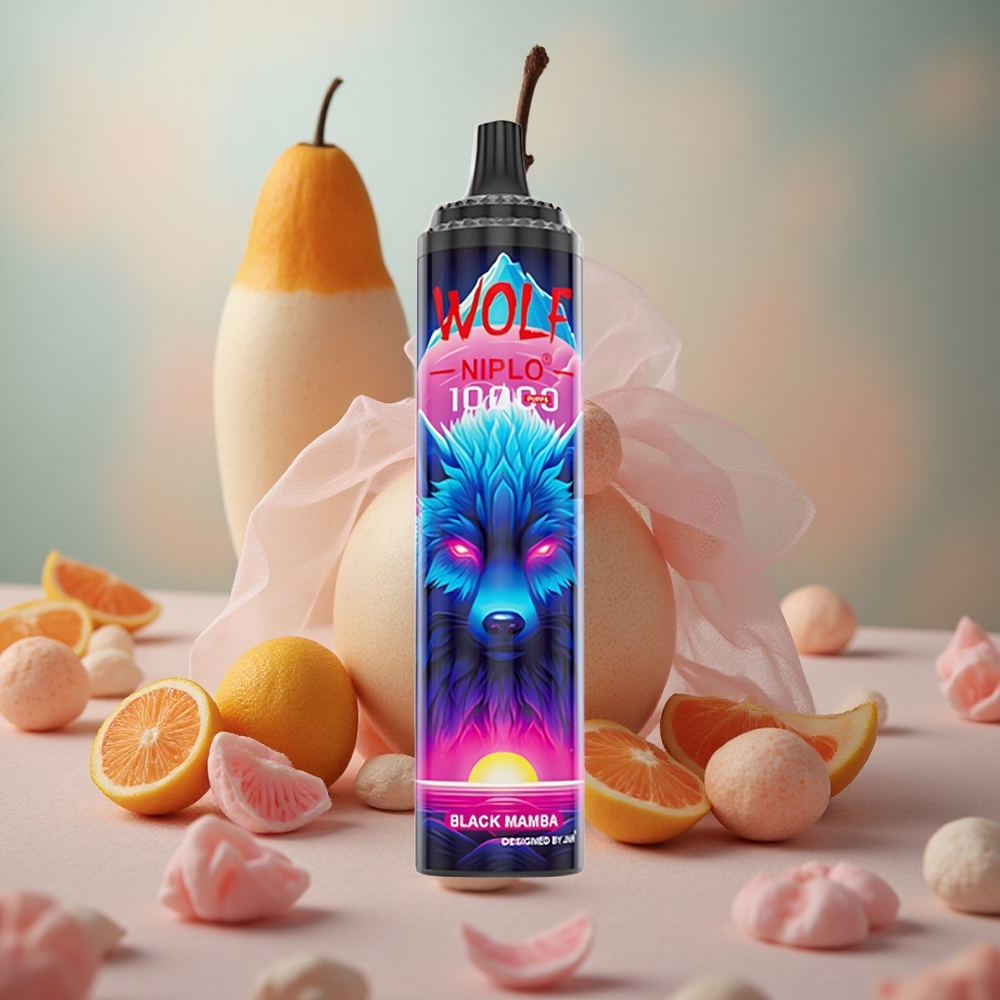 Černá mamba JNR Wolf Niplo 10000 Puffs 20ml kapacita e-liquidu 650mAh kapacita baterie velkoobchod Česká Republika