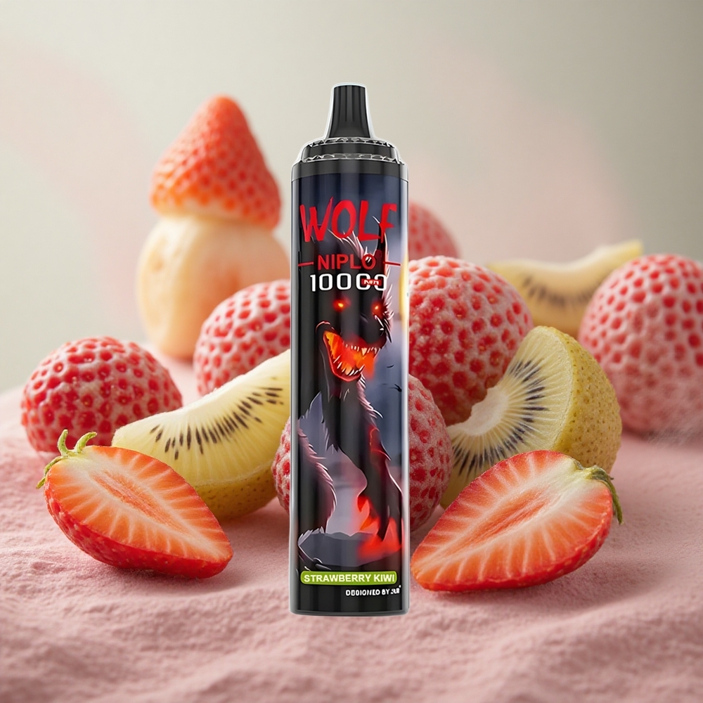 jahoda kiwi JNR Wolf Niplo 10000 Puffs 20ml kapacita e-liquidu 650mAh baterie velkoobchod Česká Republika