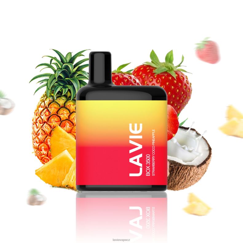 44FH6207 Lavie Vape Prodej - jahodový kokosový ananas LAVIE BOX 3500 šluků